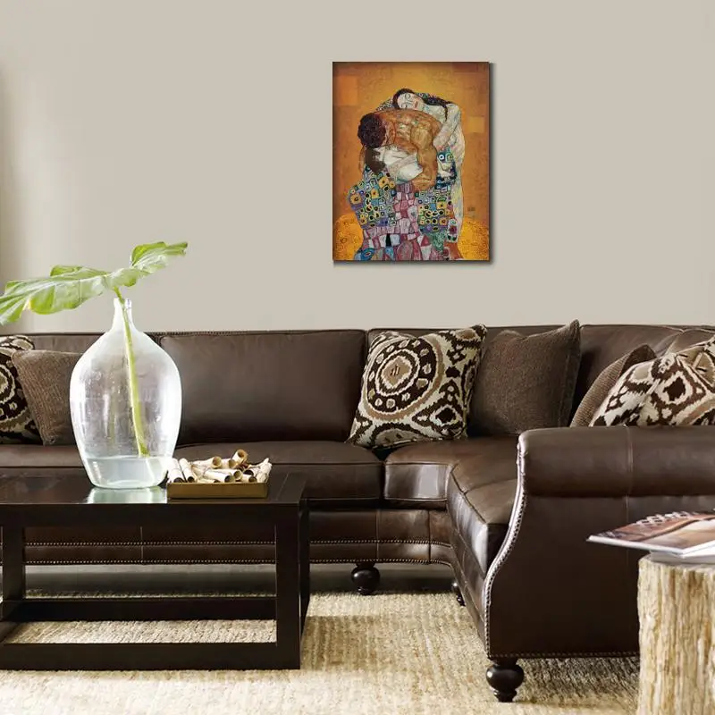 Bedroom-Canvas-art-portrait-Oil-painting-The-Family-by-Gustav-Klimt-Paintings-Reproduction-High-quality-Hand (4)