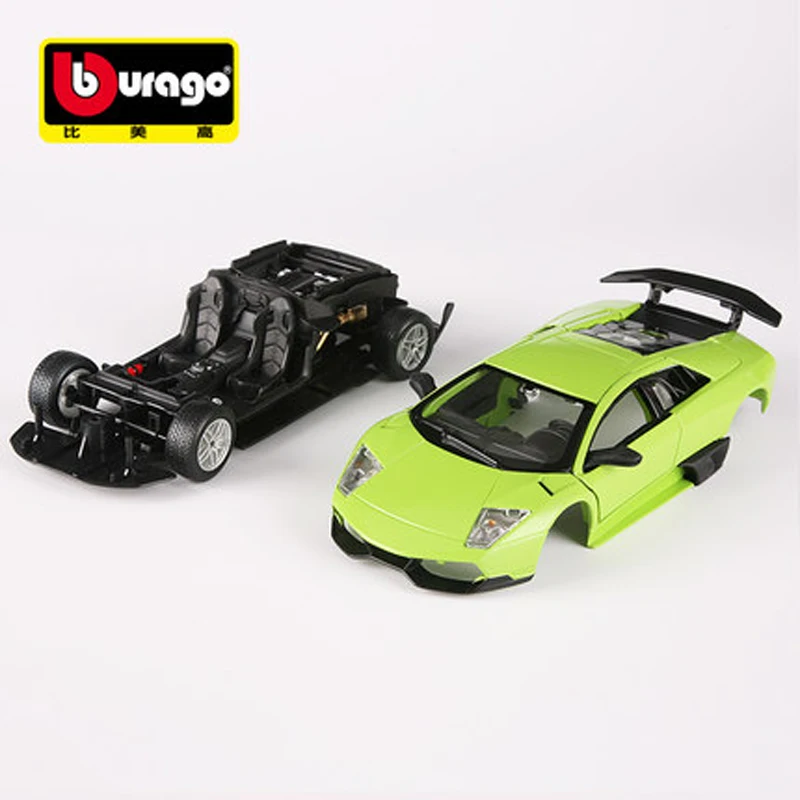 Bburago DIY сборка автомобилей модель 1:24 зеленый LP670 4 SV сплав статическая супер
