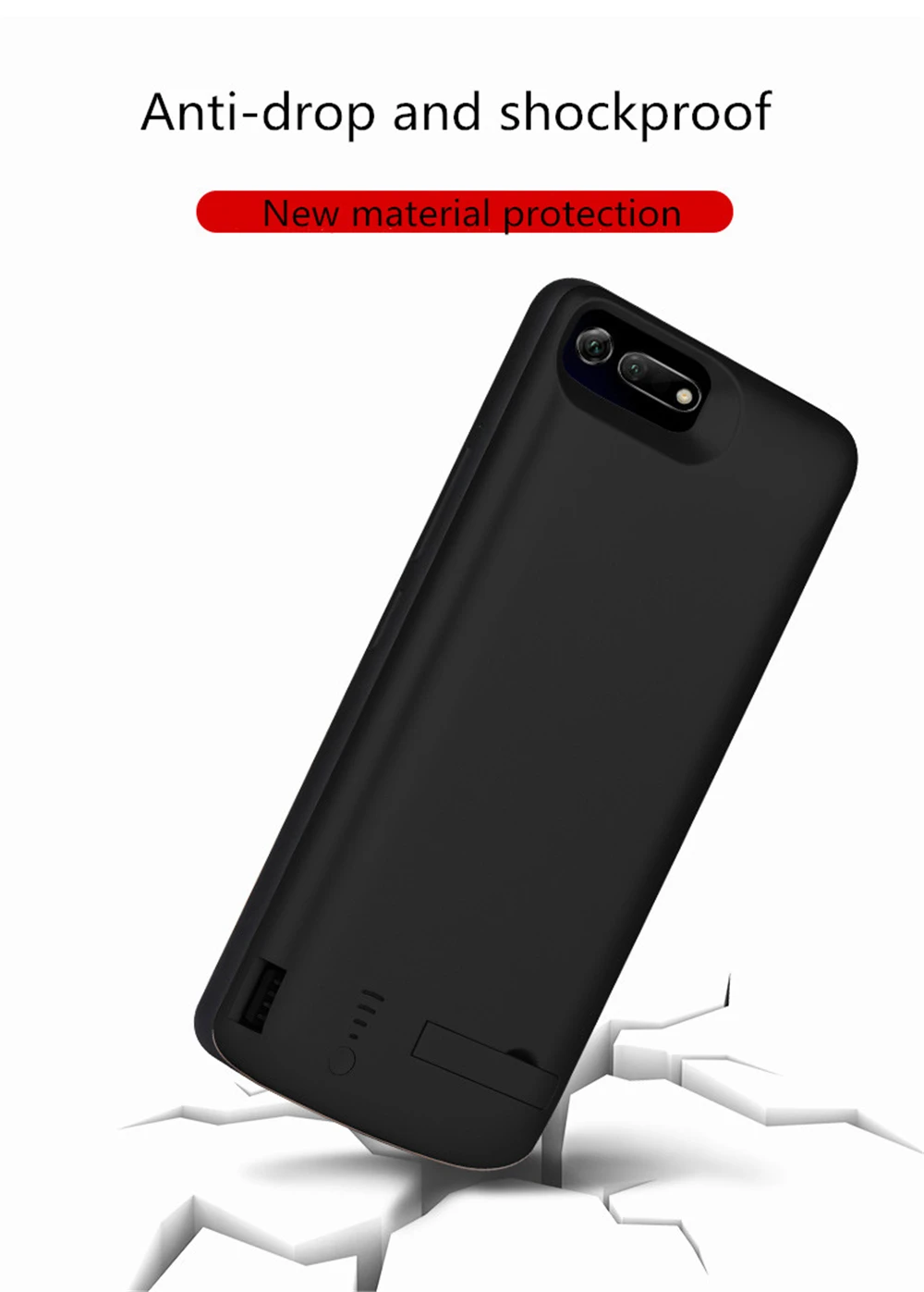 Egeedigi Silicone Shockproof External Battery Charging Back Cover For Huawei Honor V10 V20 9 10 Power Bank Battery Charge Case