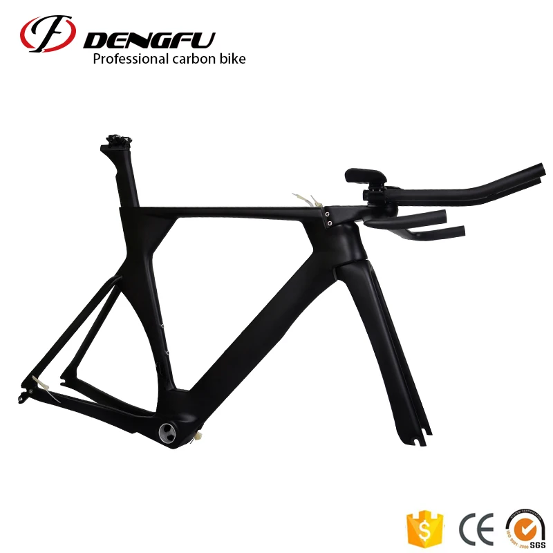 

DengFu New FULL Carbon TT Road Bike Frameset Di2 Race Bike Frame Aero 700C UD Matt FM068