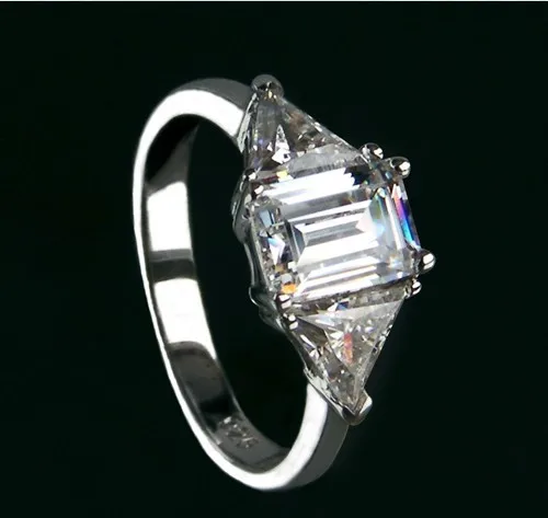Потрясающее обручальное женское кольцо с изумрудом 3Ct ювелирные изделия из