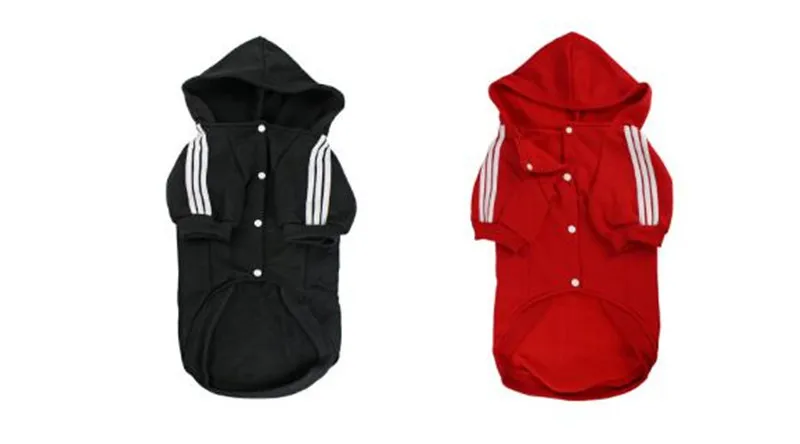 Golden Retriever Samoyed Dog Clothe Pets Coats Black Red Soft Cotton Big Dog Clothes Two Feet Hoodie Coat Jacket Sportswear10