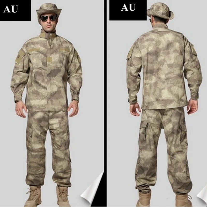 Тактическое камуфляжное боевое обмундирование армии США ACU Мультикам морской цифровой военный камуфляж комплект одежды страйкбол уличная куртка+ брюки