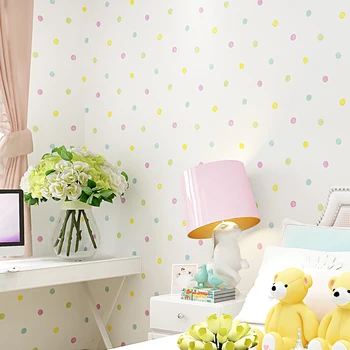 

Bacaz Small dots Cartoon Wallpaper Roll for Child Kids Baby Room Background 3d Wall paper Roll Wall coverings 3d Cartoon Sticker