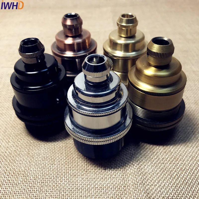 

Bottle Shaped Vintage E27 Socket Loft Industrial Brass E27 Lamp Holder Socket Base For Edison Pendant Light