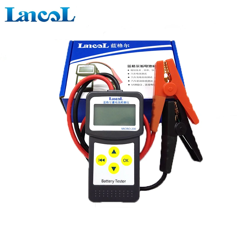 12V 30-200Ah Car Battery Load Tester MICRO-200 Charger Battery Analyzer AGM CCA
