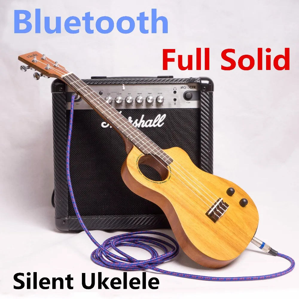 

Ukulele Tenor 26 Inch Electric Mahogany Mini Full Solid Bluetooth Headphones Silent Ukelele Hawaiian Guitar 4 Strings Guitarra