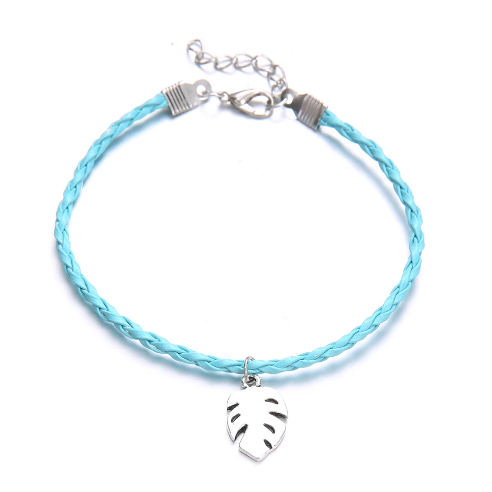 5-unids-set-Arco-Iris-colgante-de-hoja-Boho-Cadena-de-cuerda-de-cuentas-pulsera-para (5)