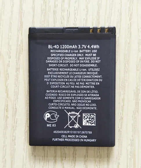

NEW 1200MAH BL-4D BL 4D Phone Battery For Nokia N97 mini N8 N8-00 E5 E5-00 E7 E7-00 T7 T7-00 702T N5 808 BL4D battery