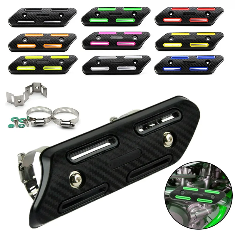 

Universal Off-road Motorcycle Exhaust Silencer Tube Heat Shield Protector Protection Pit Cover Tube Bicycle