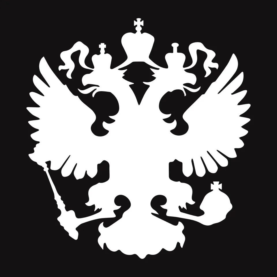 12.5X13.5CM Fashion Vinyl Car Sticker Russian Federation Emblem Decals  (6)