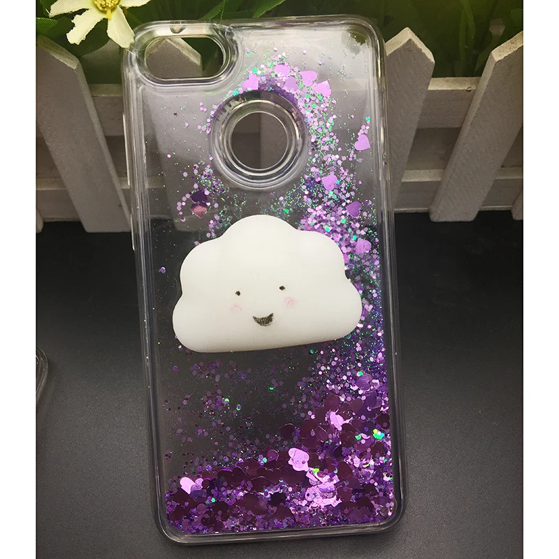 3d Squishy Cat Case For Huawei P8 P9 Lite 2017 Phone Case Liquid Glitter Paillette Sand Quicksand soft Honor 8 LITE Back Cover (10)