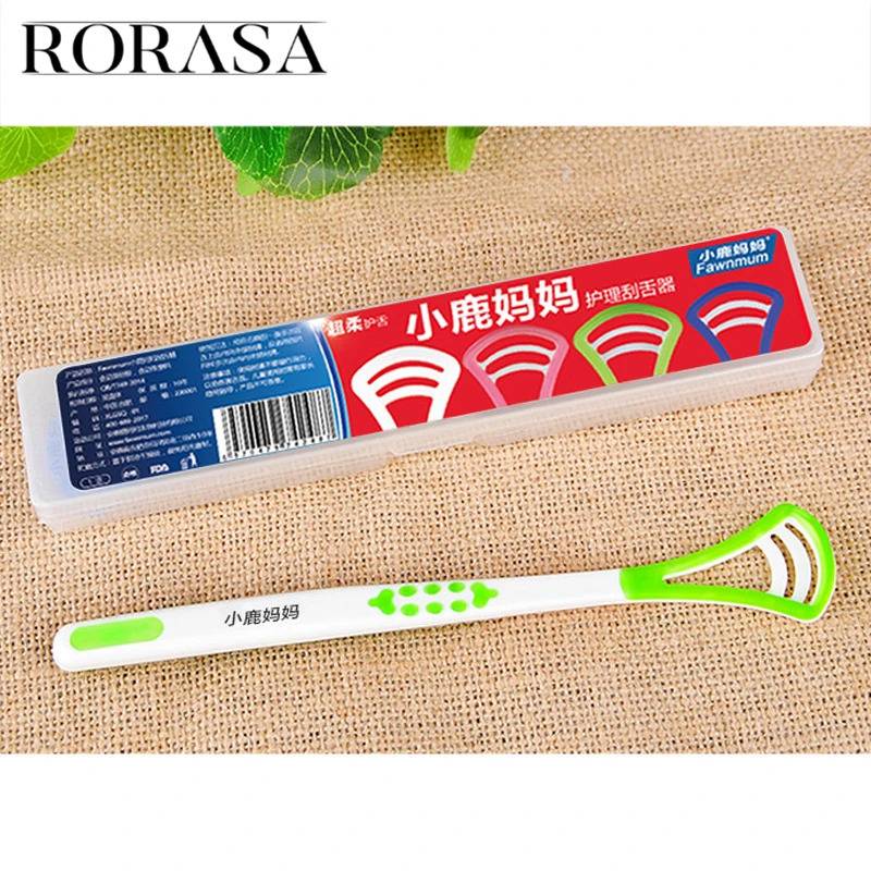 

Tongue clean toothbrush Smeared tongue brush scraping tongue to eliminate bad breath double-sided