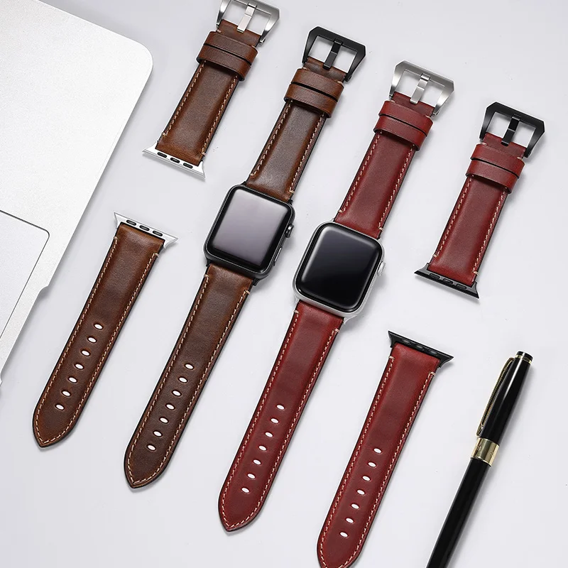 

CHIMAERA Leather Strap for iWatch for Apple Watch Series 1/2/3/4 Watch Band Strap 38mm 40mm 42mm 44mm Apple Watch Band
