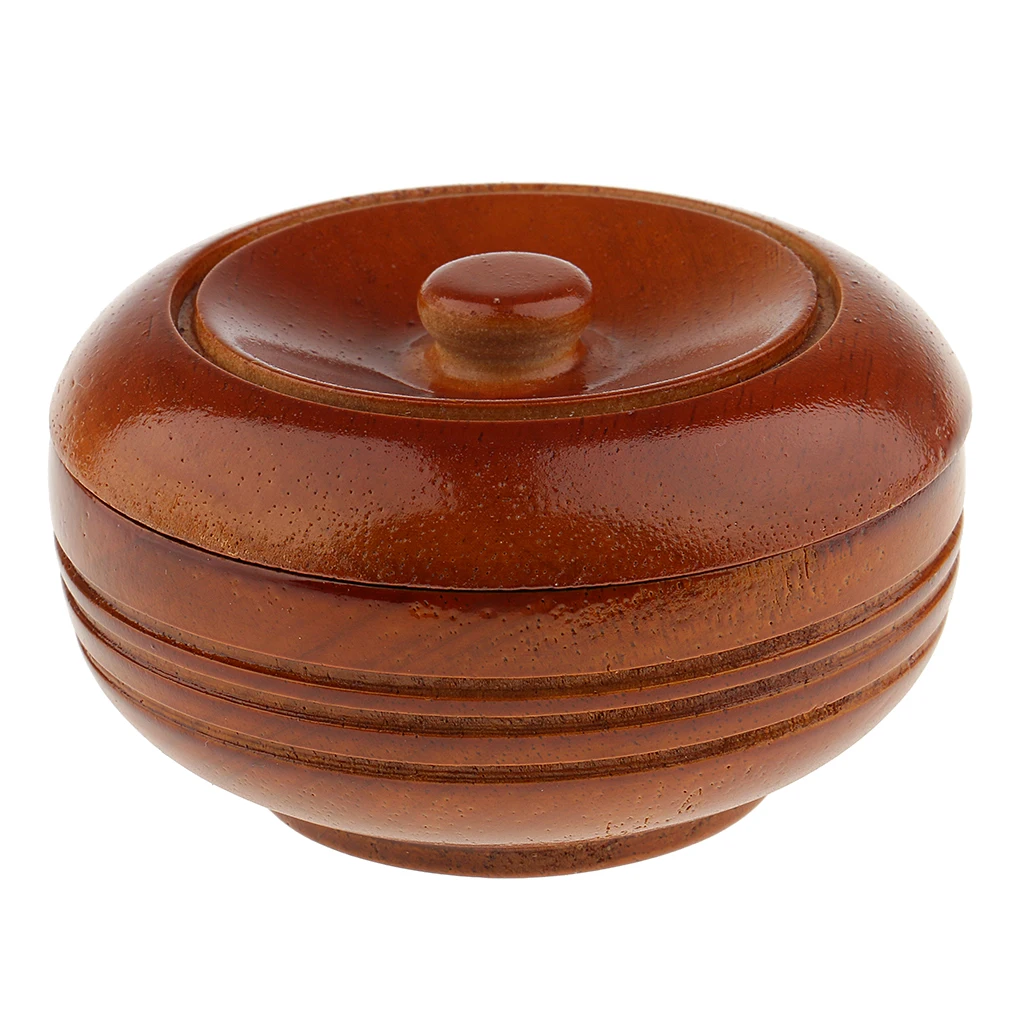 

Classic Wooden Shaving Bowl Mug Shaving Brush Holder Shave Soap Cream Cup Lid Barber Tool For Men