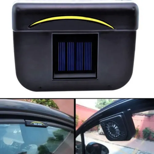 Солнечная энергия от солнца, автомобильный вентилятор, воздушный вентилятор, вентиляционная система, радиатор, подходит для автомобильного окна, черный