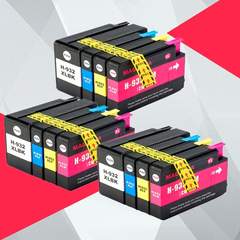 12PK Совместимость 932XL 933 для HP 932 933XL сменный чернильный картридж Officejet 6100 6600 6700 7110 7610