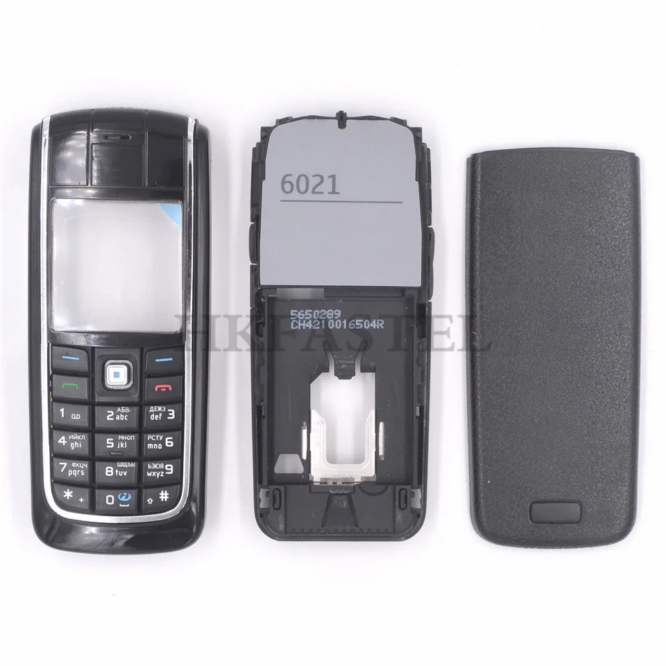 Black Russian Для Nokia 6021 полный корпус передний ЖК-дисплей средняя рамка задняя батарея чехол китайский/русский клавиатура/Иврит Клавиатура+ инструмент - Цвет: Black Russian