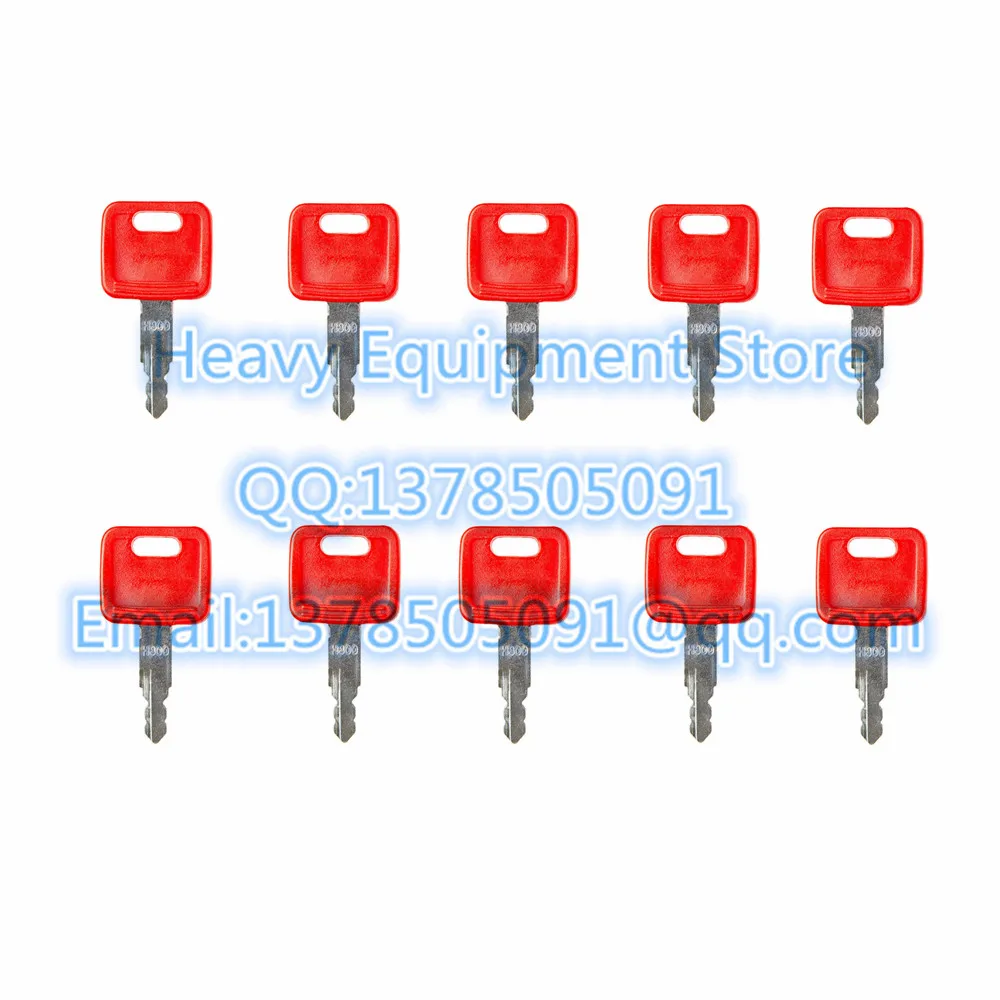 

10 PCS H800 Excavator Ignition Starter Switch Key for John Deere Case For Hitachi New Holland AT194969 AT147803