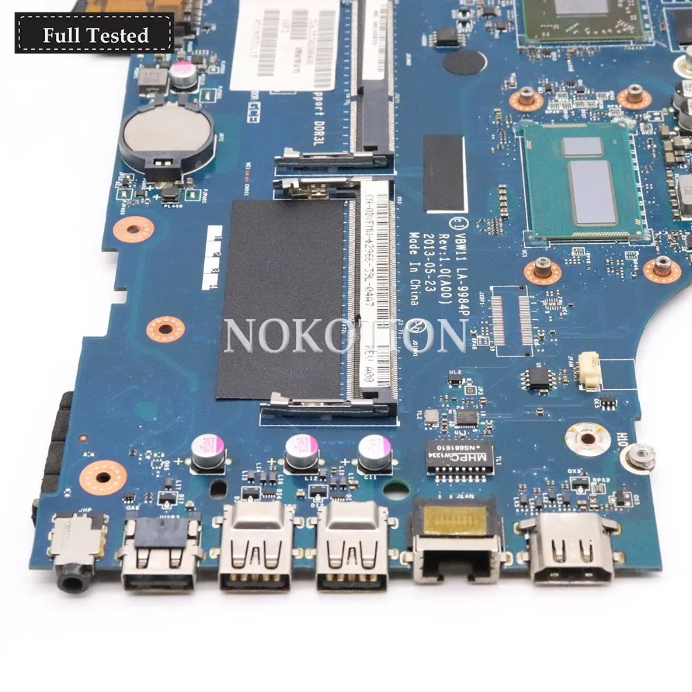 price cut  NOKOTION VBW11 LA-9984P CN-0DYFMW 0DYFMW for Dell Inspiron 17R 5737 laptop motherboard SR16Z I7-450