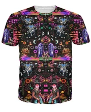 Interstellar Echolocation T-Shirt vibrant pops of color abundant psychedelic patterns 3d print t shirt tees for men S-5XL R750