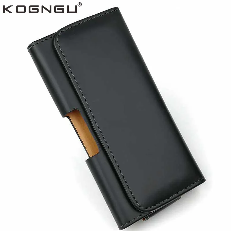 

Kogngu High Quality Lichee Pattern PU Leather Phone Belt Clip Mobile Holder Case for Huawei honor 10 Case Cell Phone Cases