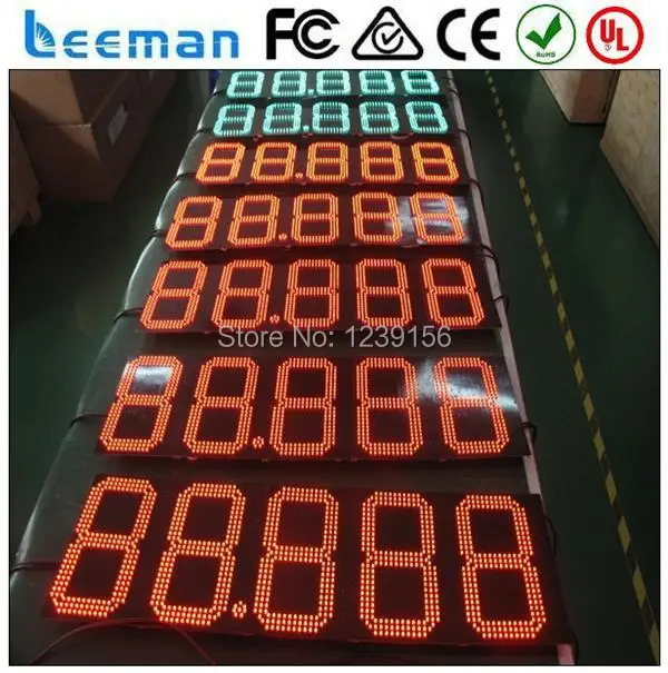 Leeman 10 дюймов 12 &quot12 дюйм(ов) красный цвет азс led цена на газ знак 8.88 9 LED gas price