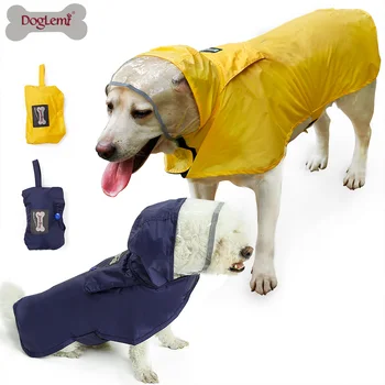 

Dog Raincoat Small Dogs Clothes rain coat Reflective Safety Puppy poncho Large Dog outdoor Raincoats clothing XS-3XL