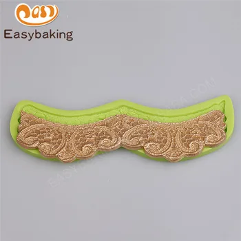 

Beautiful Fondant Silicone Lace Mold Baroque Style Backing Tools for Cake Border Chocolate Polymer Clay Resin