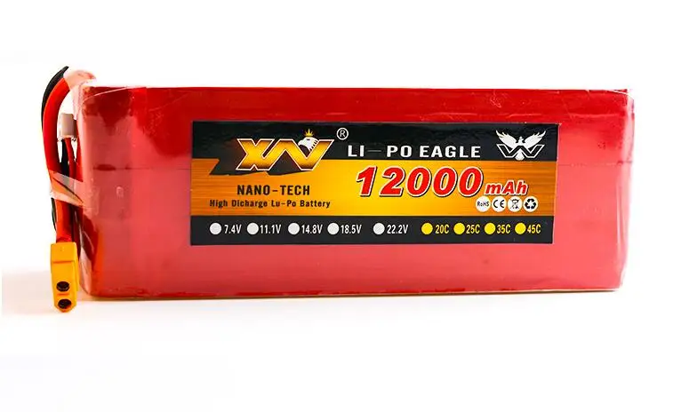 1 шт. 7 4 В 11 14 8 в 22 2 12000 мАч 25C Rc Lipo батарея XT60 T XT90 Разъем для Радиоуправляемый Дрон