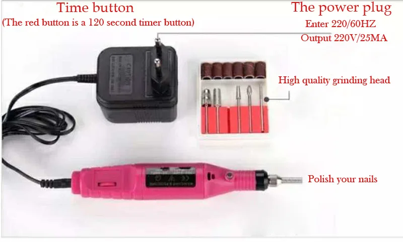 Профессиональный электронный сверло для ухода за ногтями 18000 об/мин, шлифовальный полировщик для ногтей, набор для ухода за ногтями, инструмент для удаления акриловых гелей для ногтей