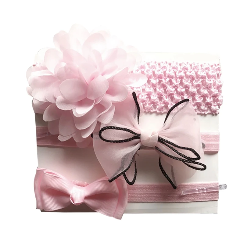 

Baby Girl Floral Elastic Headbands Holiday Party Hair Band Headwear Accessories Baby Floral Print Headband For Girls 3 Pcs