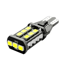 10 pièces T15 W16W WY16W 15 SMD 2835 LED feux de freinage automatique 15SMD CANBUS aucune erreur feu arrière de voiture clignotants arrière blanc rouge jaune