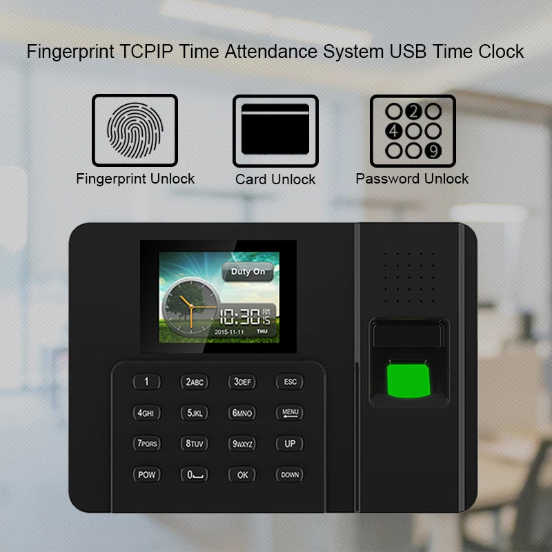 

Eseye Biometric Time Attendant Fingerprint Time Clock TCP/IP USB Fingerprint Attendant System Recorder Employee For Office