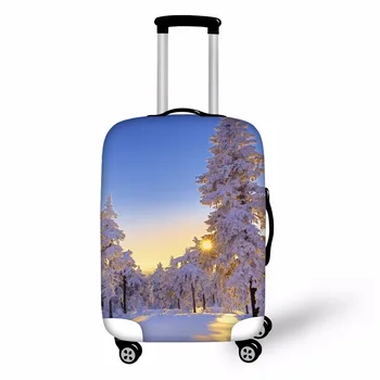 

FORUDESIGNS 3D Landscape Luggage Cover Protective Waterproof Elastic Suitcase Cover For 18 20 22 24 26 28 30 Inch Case Antidust
