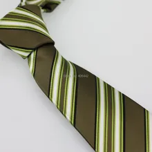 Coachella Мужские галстуки оливкового цвета с зелеными белыми диагональными полосками тканый галстук, жаккардовый галстук в деловом стиле для мужчин платья рубашки Свадебные