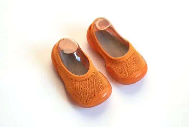 Детские мокасины для маленьких девочек; обувь для малышей; нескользящие носки с мягкой подошвой; носки-тапочки; носки для ног; 12 цветов; 6 размеров; tz04 - Цвет: turmeric