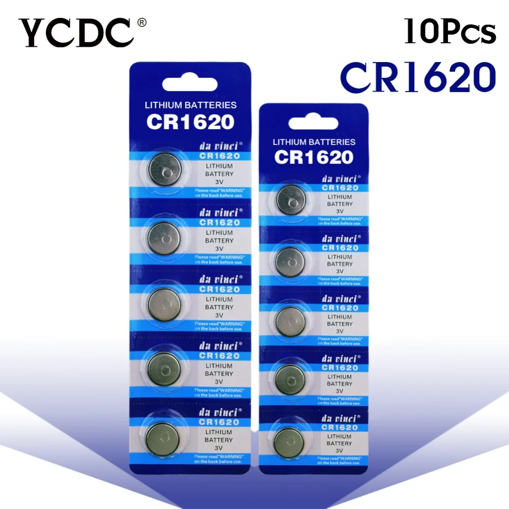 YCDC Promotion+10x CR1620 CR 1620 3v Lithium button Battery Remote