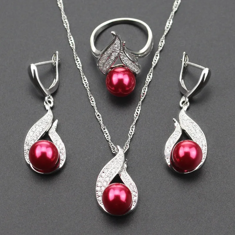 red wedding jewelry sets