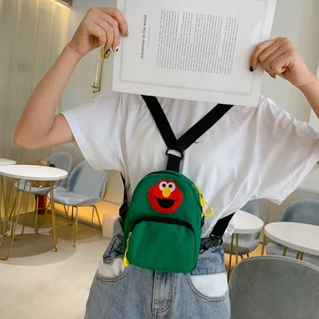 

Summer Canvas Handbags Lady Small Fresh Sesame Street Shoulder Bag Female Wild Simple Casual Zipper Messenger Bag 2019 New