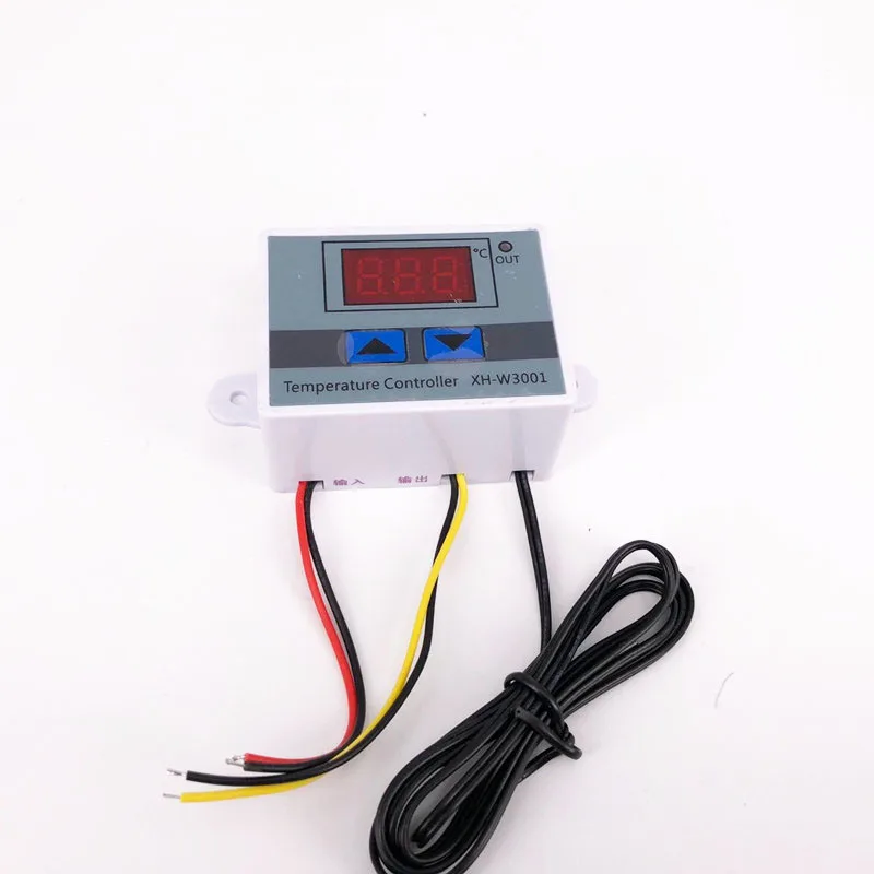 Contrôleur de température à affichage numérique XH-W3001 220V 10A à LED avec sonde de commutateur de commande de thermostat coloré 
