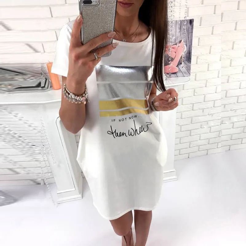 

New Summer Beach Dress Women Short Sleeve Print Fashion Tops Tees Casual Solid Sundresss Dress Mini Short Party Dresses Vestidos