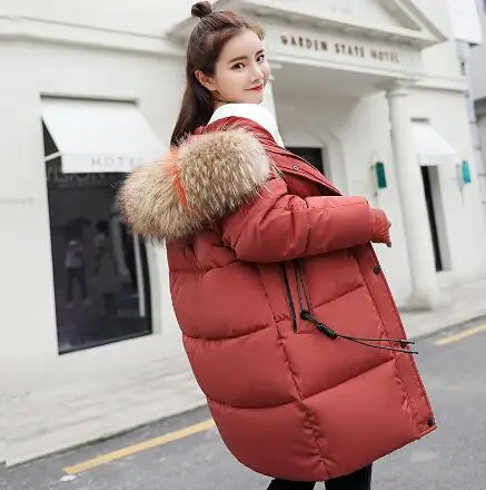 

Winter Jacket Maternity Down Cotton Padded Warm Outwear Parkas Women Maternity Colorful Fur Hooded Thick Coat Pregnant Clothing