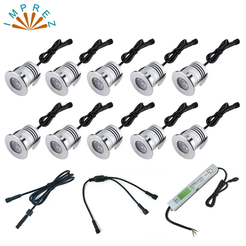 3 W led ondergrondse licht IP68 12 V Outdoor Verzonken Deck Floor Grond