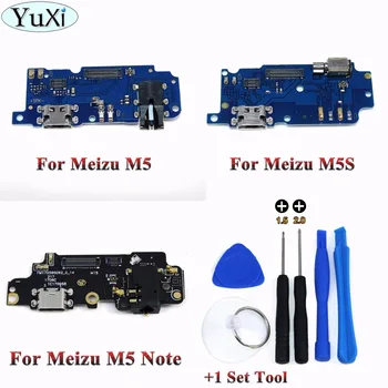 

YuXi Many IN Stock For Meizu M5 M5S M5 Note USB Module Plug Charge Board+Microphone Module Flex Cable Dock Connector+1Set Tool