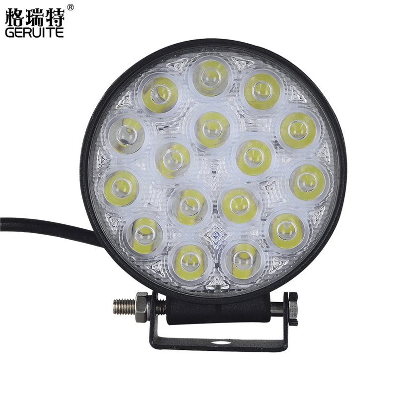 

10PCS/Lot 48W LED 4800Lm Work Light Waterproof Round Offroad Boat Truck Tractor LED Driving Light Flood Car Headlight