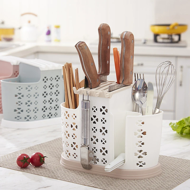 

Chopstick Barrel Chopstick Cage Multi-purpose Kitchen Shelf Lek Knife Rack Chopsticks Cage Spoon Knife Fork Storage Rack LU4186