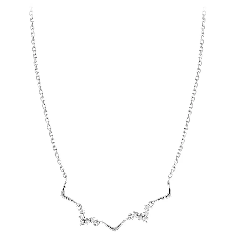 

Lightning Geometry S925 Sterling Silver Necklace Clavicle Chain Necklace