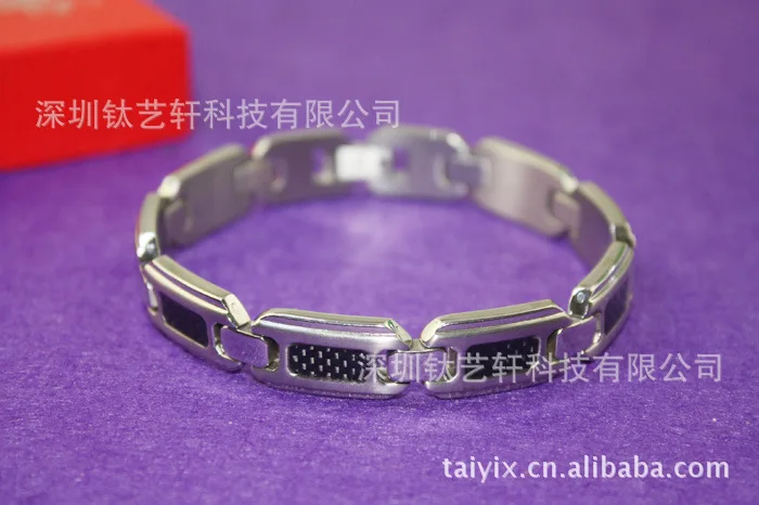 Yixuan TY095 титана углеродного волокна анти-анти-усталость браслет из нержавеющей