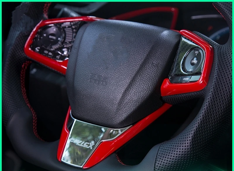 Для Honda Civic 2016 2018 10th Gen седан углеродное волокно производительность версия красный